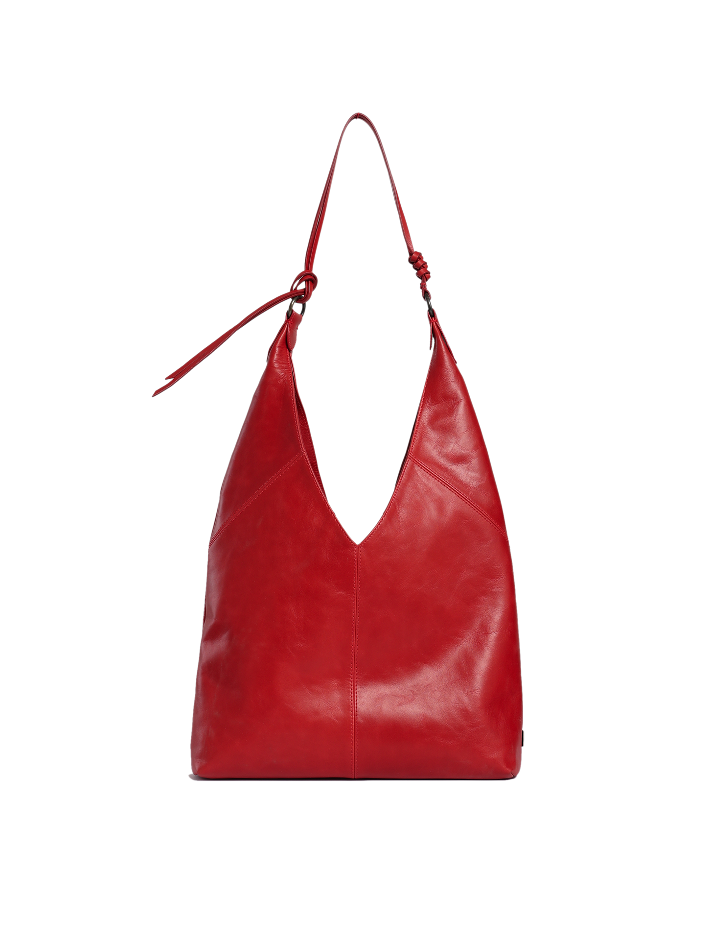 HammerAwl Bold Red Genuine Leather V shoulder bag - Back