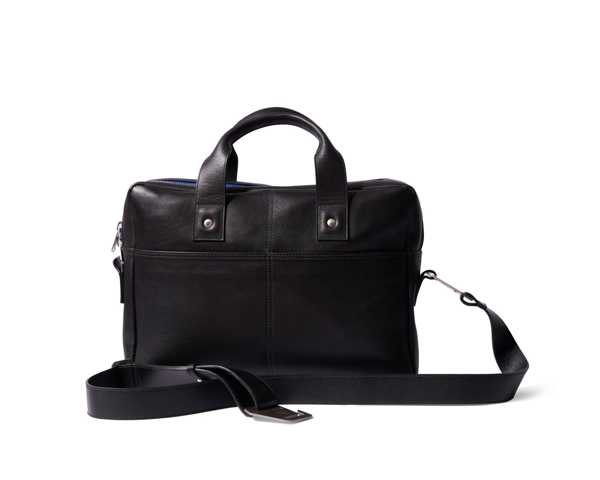 HammerAwl Genuine Leather Black Crossbody Laptop Work Bag