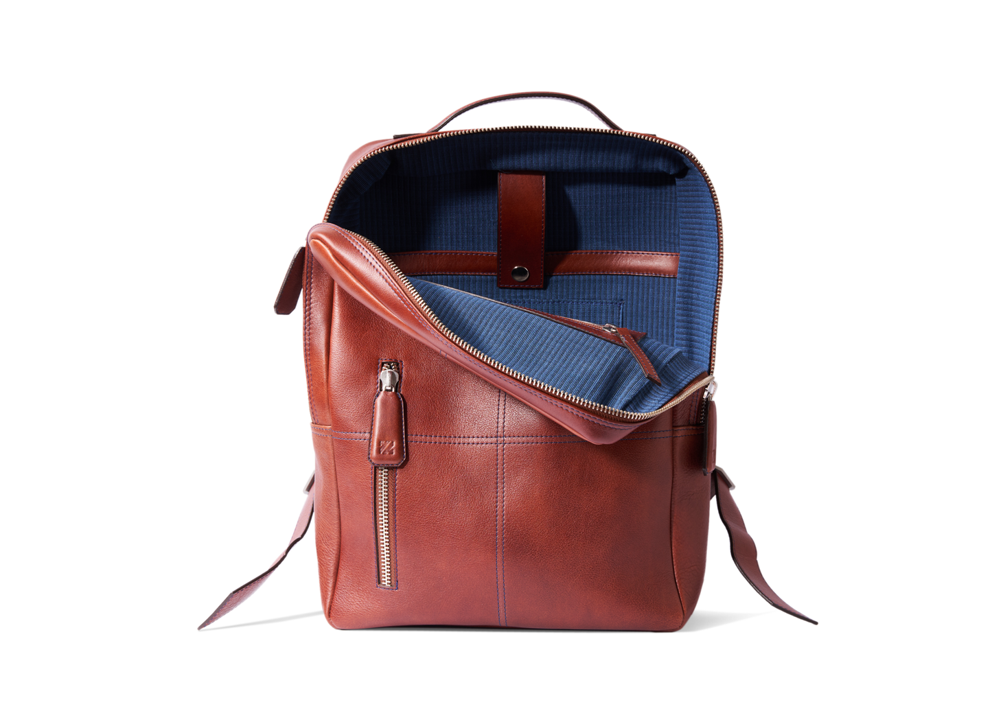 HammerAwl Genuine Leather Tan BackPack for meetings & traveling - Inside Lining