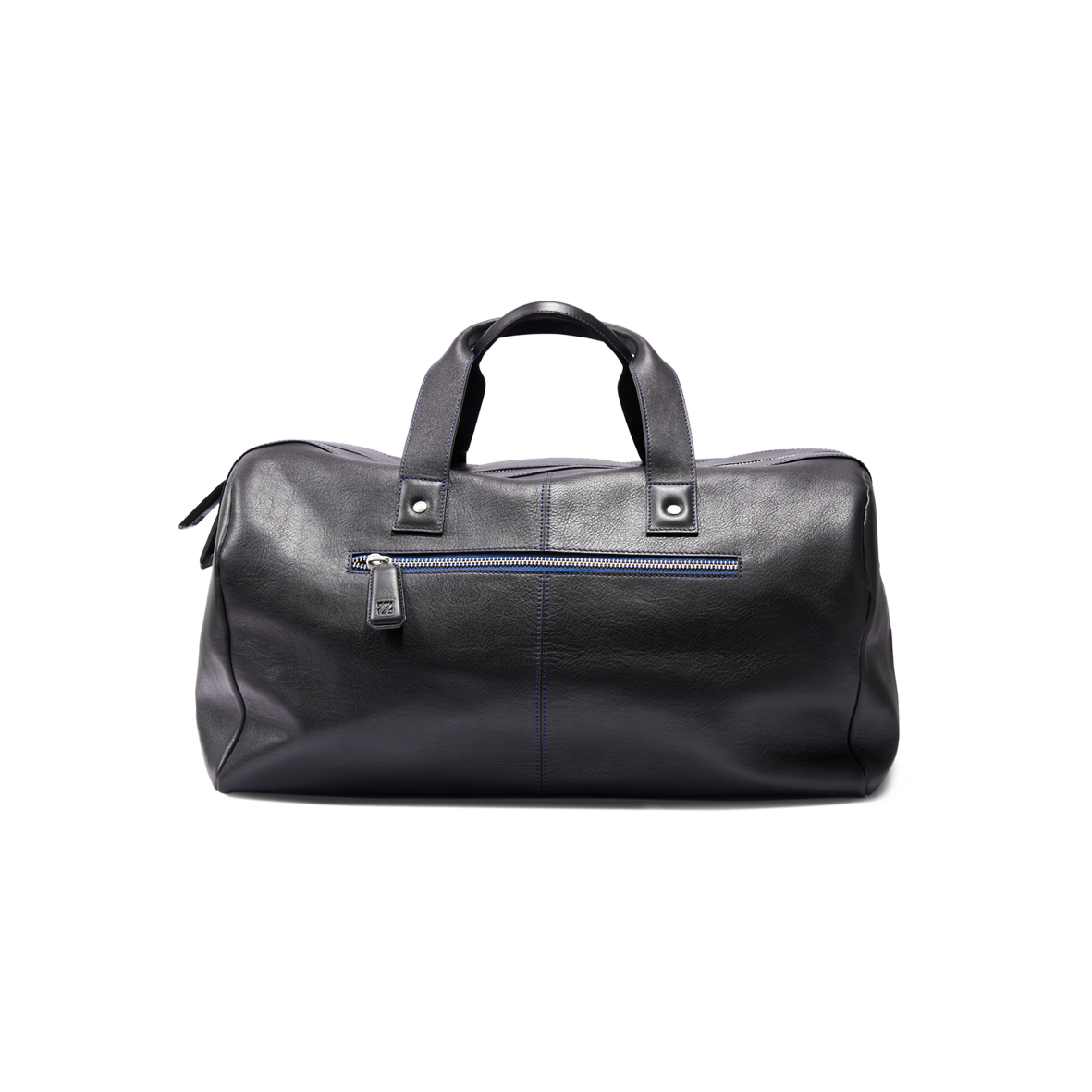 HammerAwl Genuine Leather Black Travel Bag - Back View