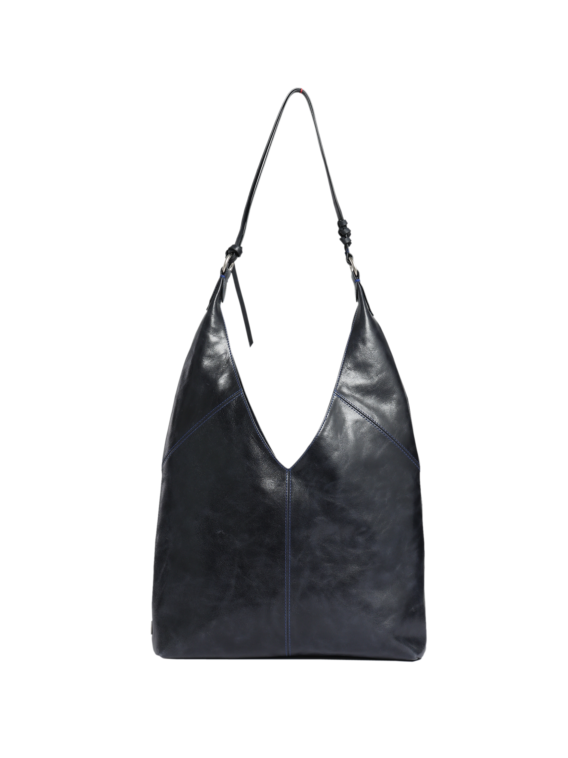 HammerAwl Midnight Blue Genuine Leather V shoulder bag - Back
