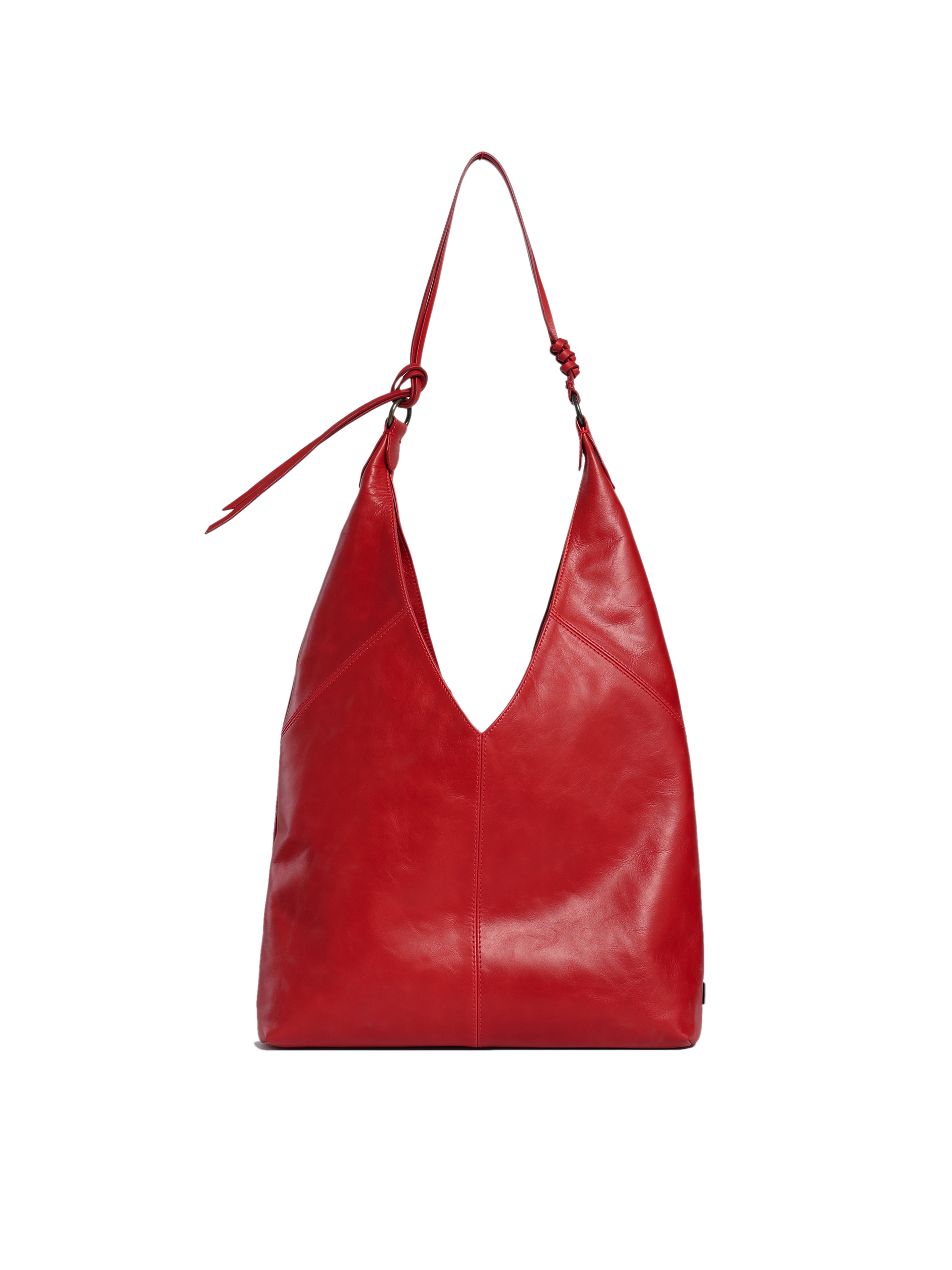 HammerAwl Bold Red Genuine Leather V shoulder bag - Back