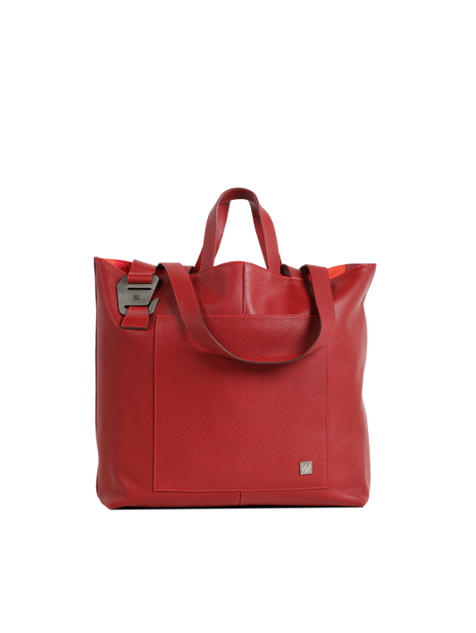 HammerAwl Genuine Leather Red City Shoulder Handbag