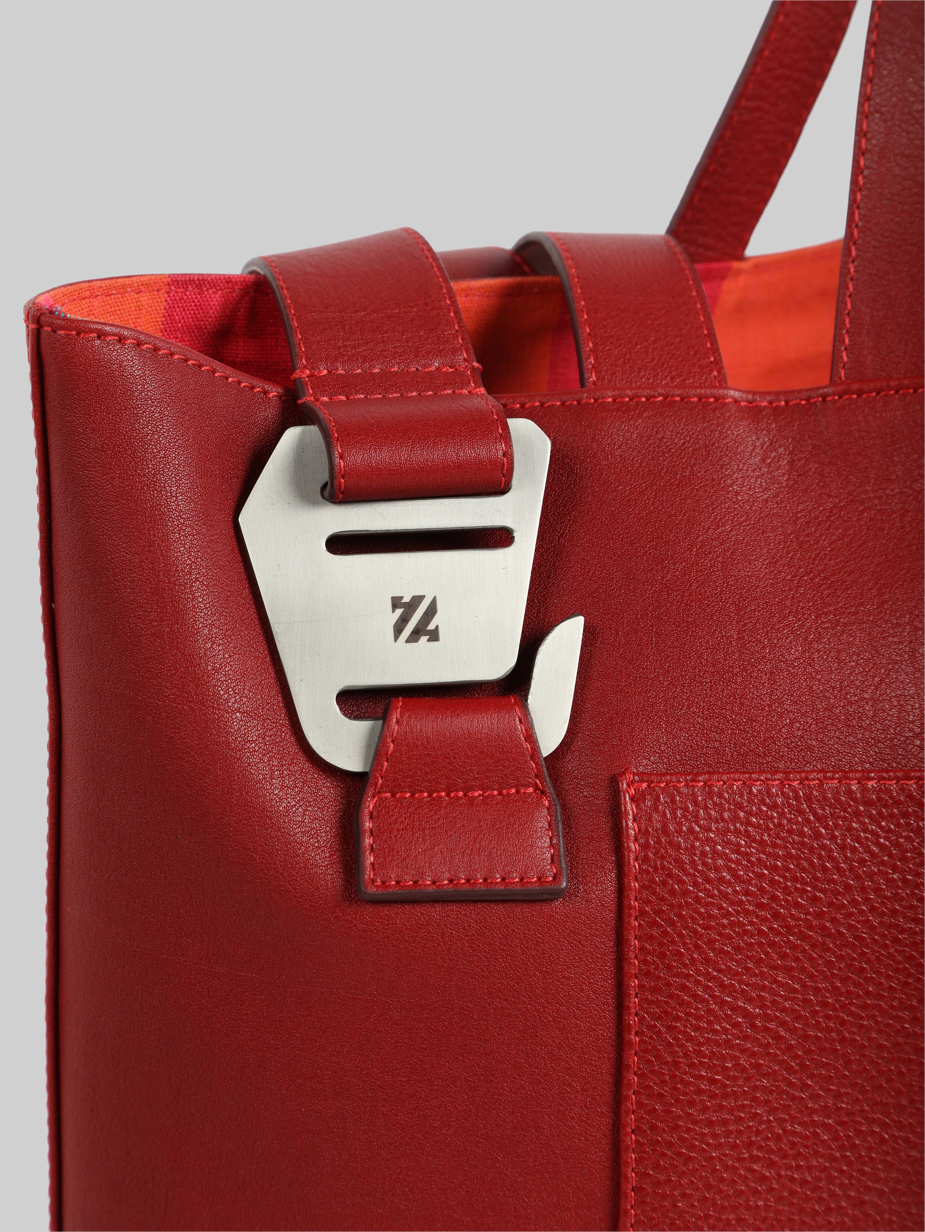 HammerAwl Genuine Leather Tote Bag in red