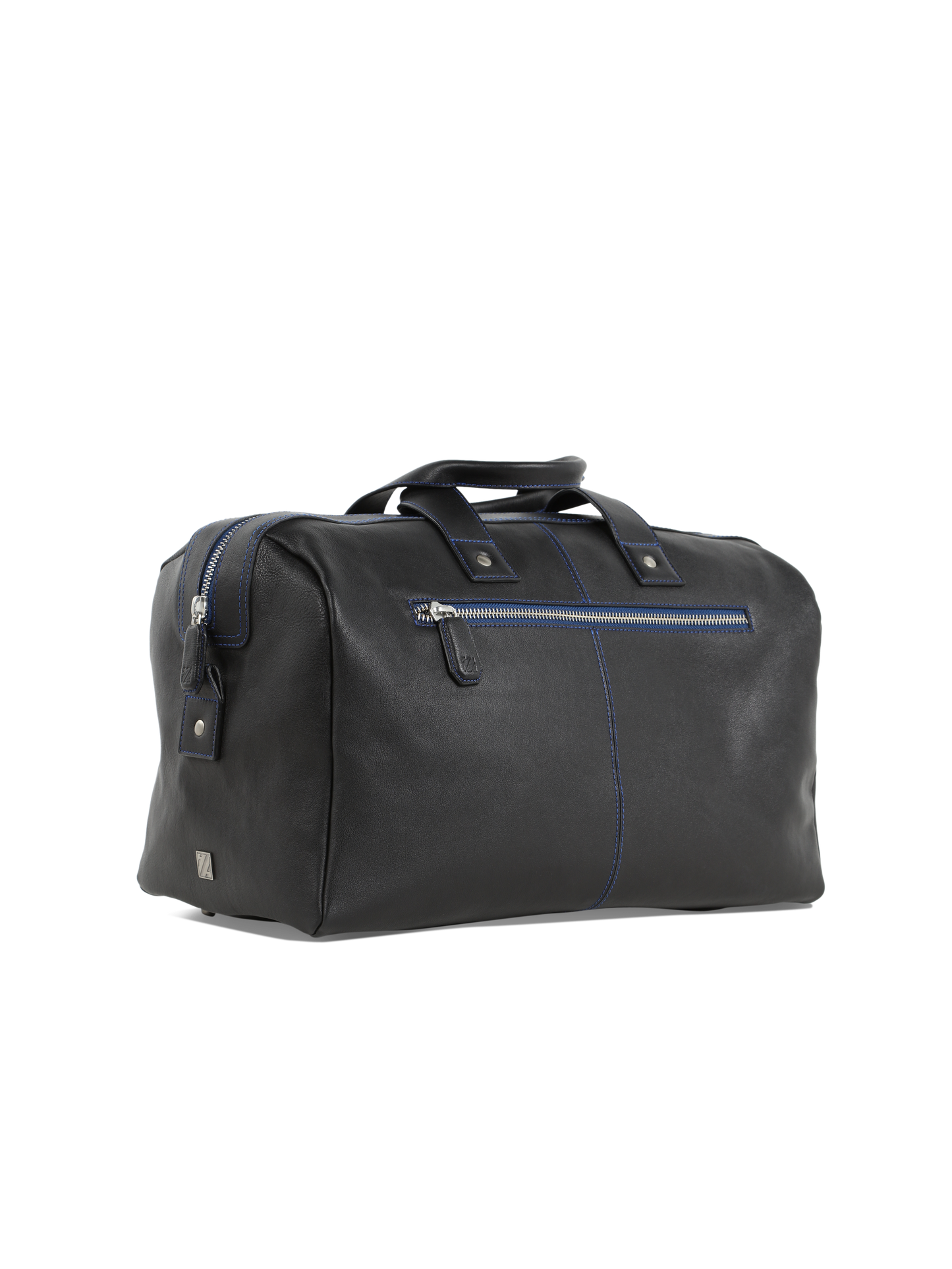 HammerAwl Genuine Leather Black Travel Bag Side View