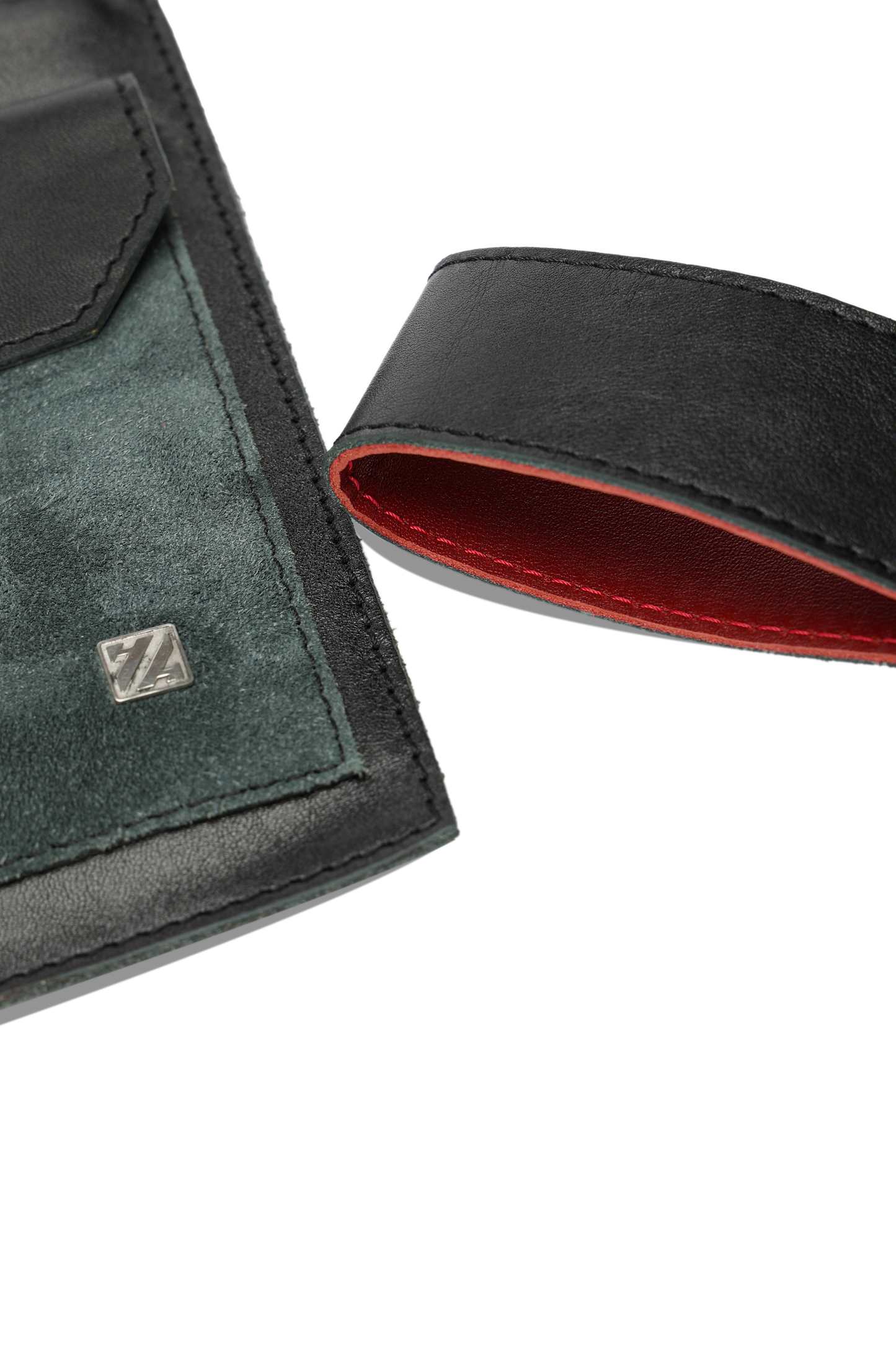 HammerAwl Black Leather Gyst Strap with strap and stitching details 