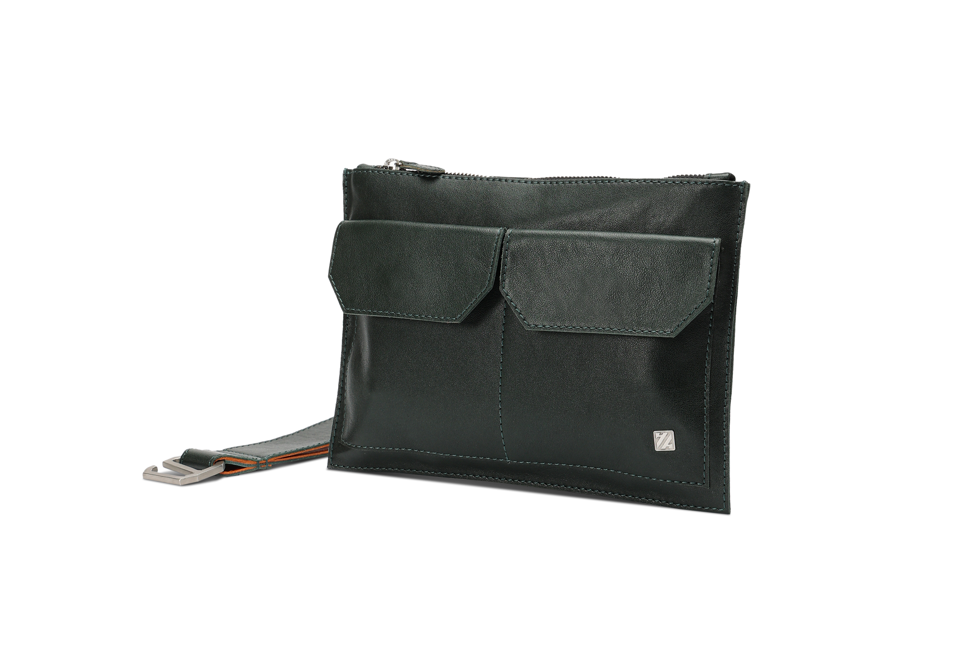 HammerAwl Green Leather Gyst Strap front view