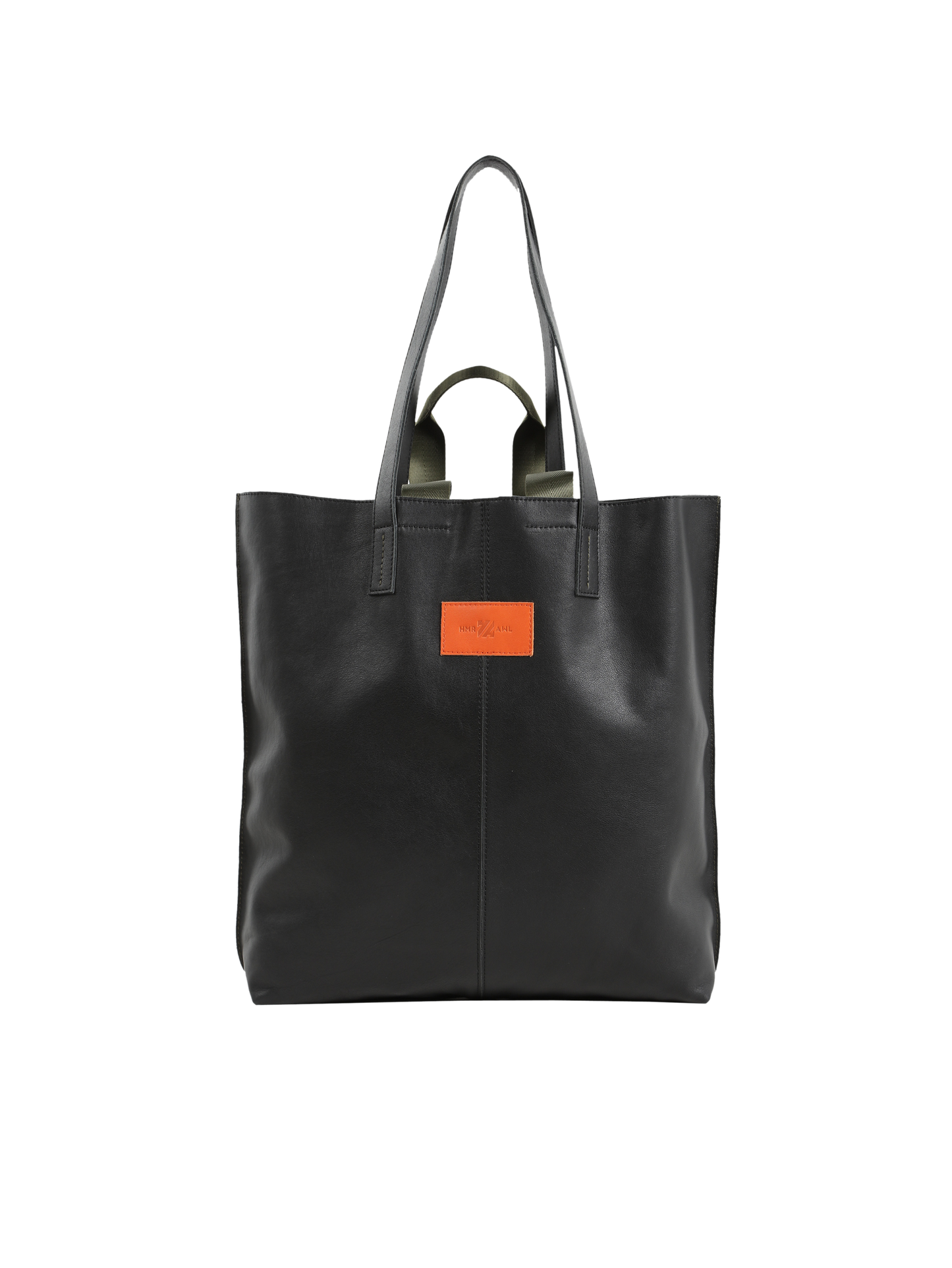 HammerAwl Genuine Leather Black Minimal Tote Bag