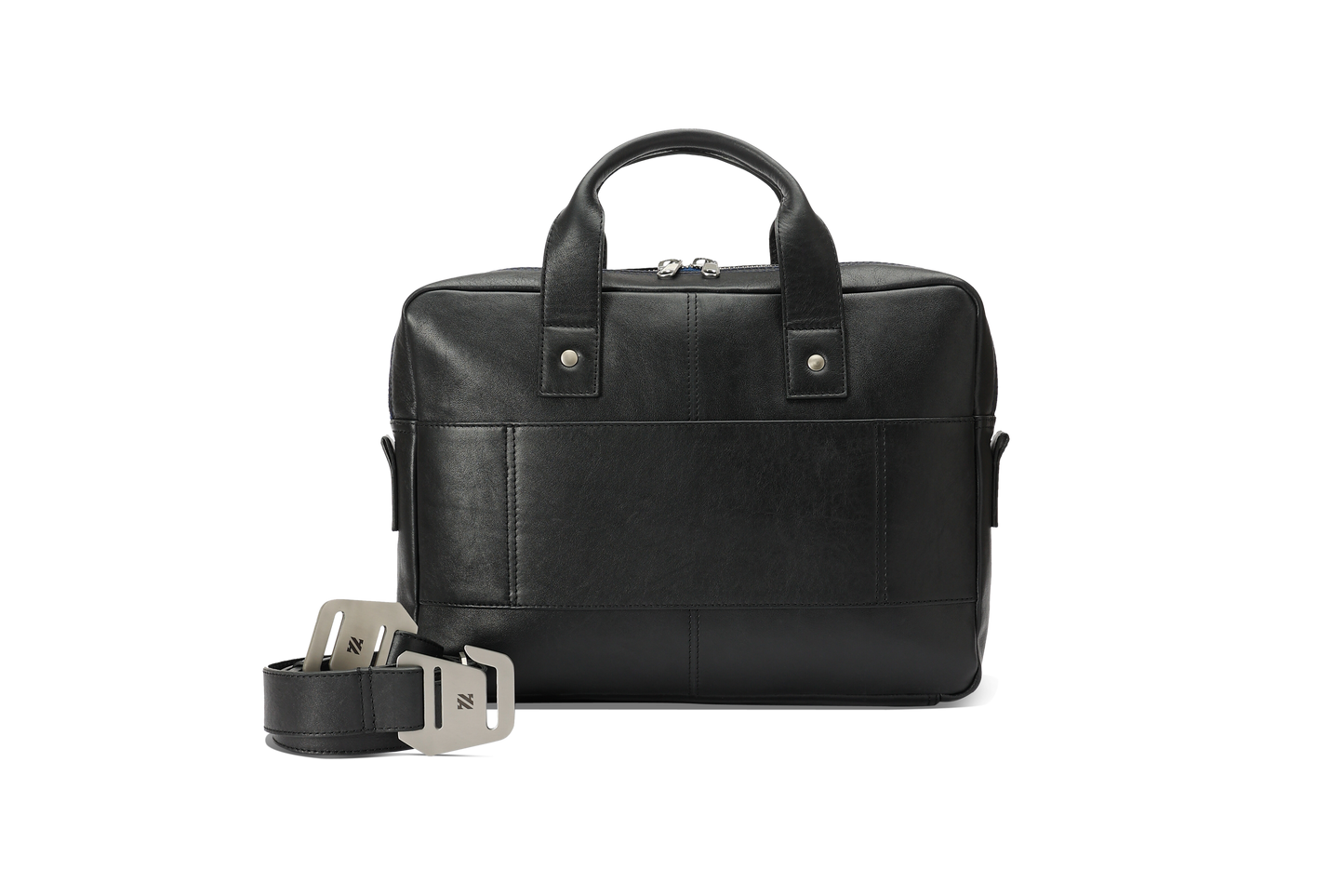 HammerAwl Genuine Leather Black Crossbody Laptop Work Bag