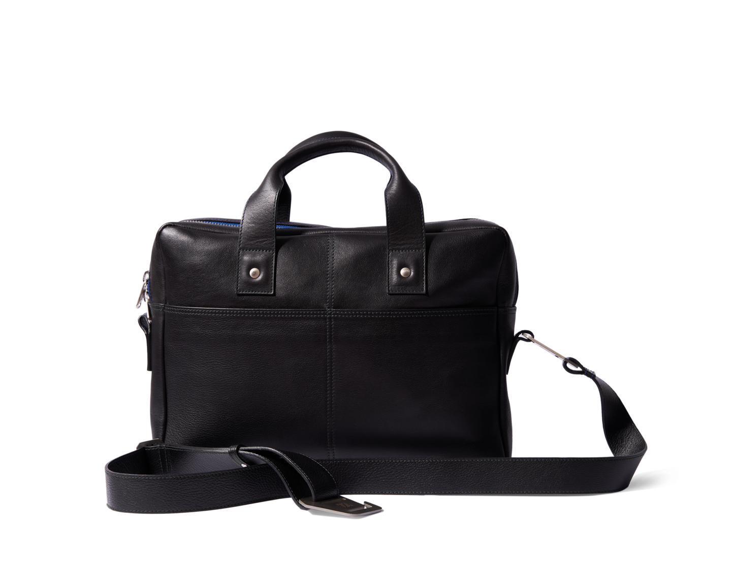 HammerAwl Genuine Leather Black Crossbody Laptop Work Bag