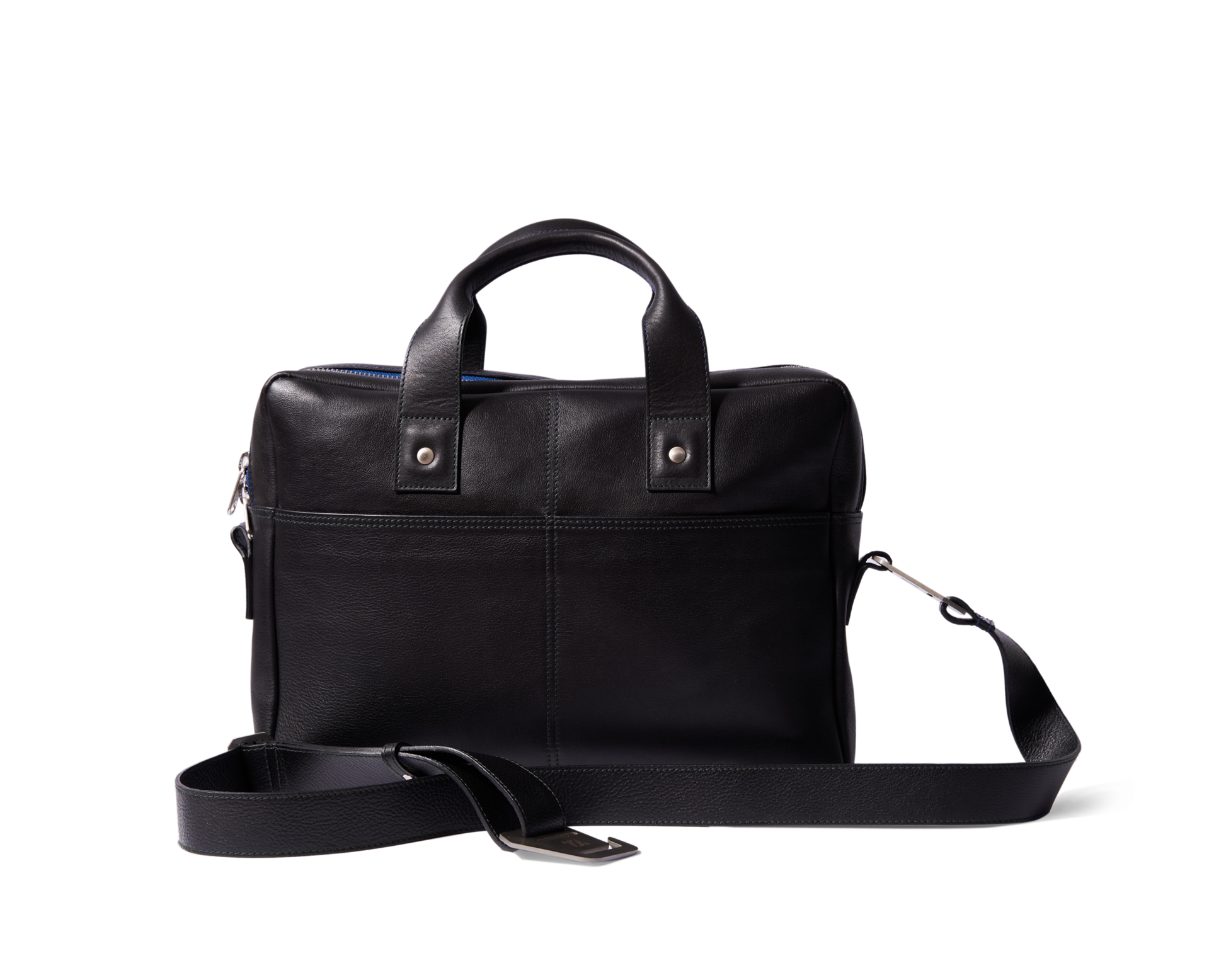 HammerAwl Genuine Leather Black Crossbody Laptop Work Bag