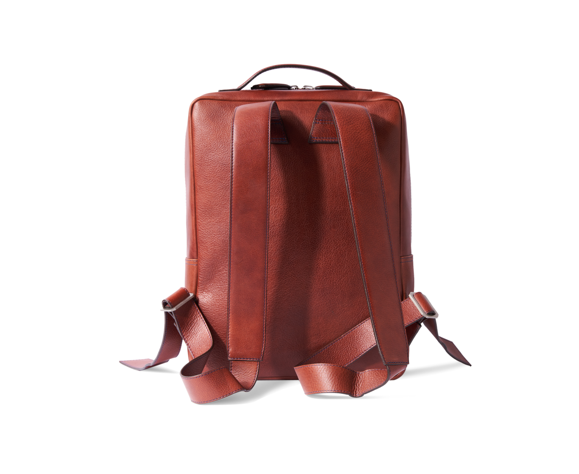 HammerAwl Genuine Leather Tan BackPack for meetings & traveling - Back View