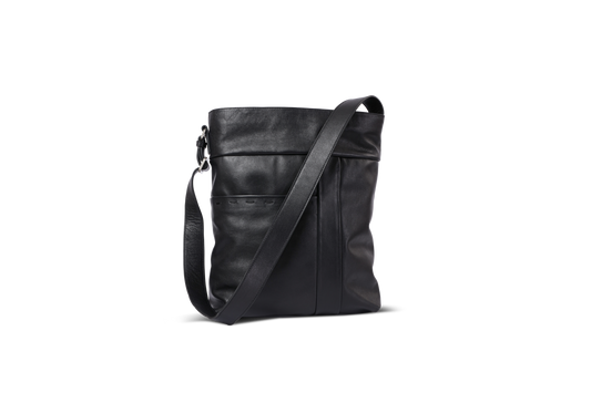 HammerAwl Black Leather Shoulder bag front view