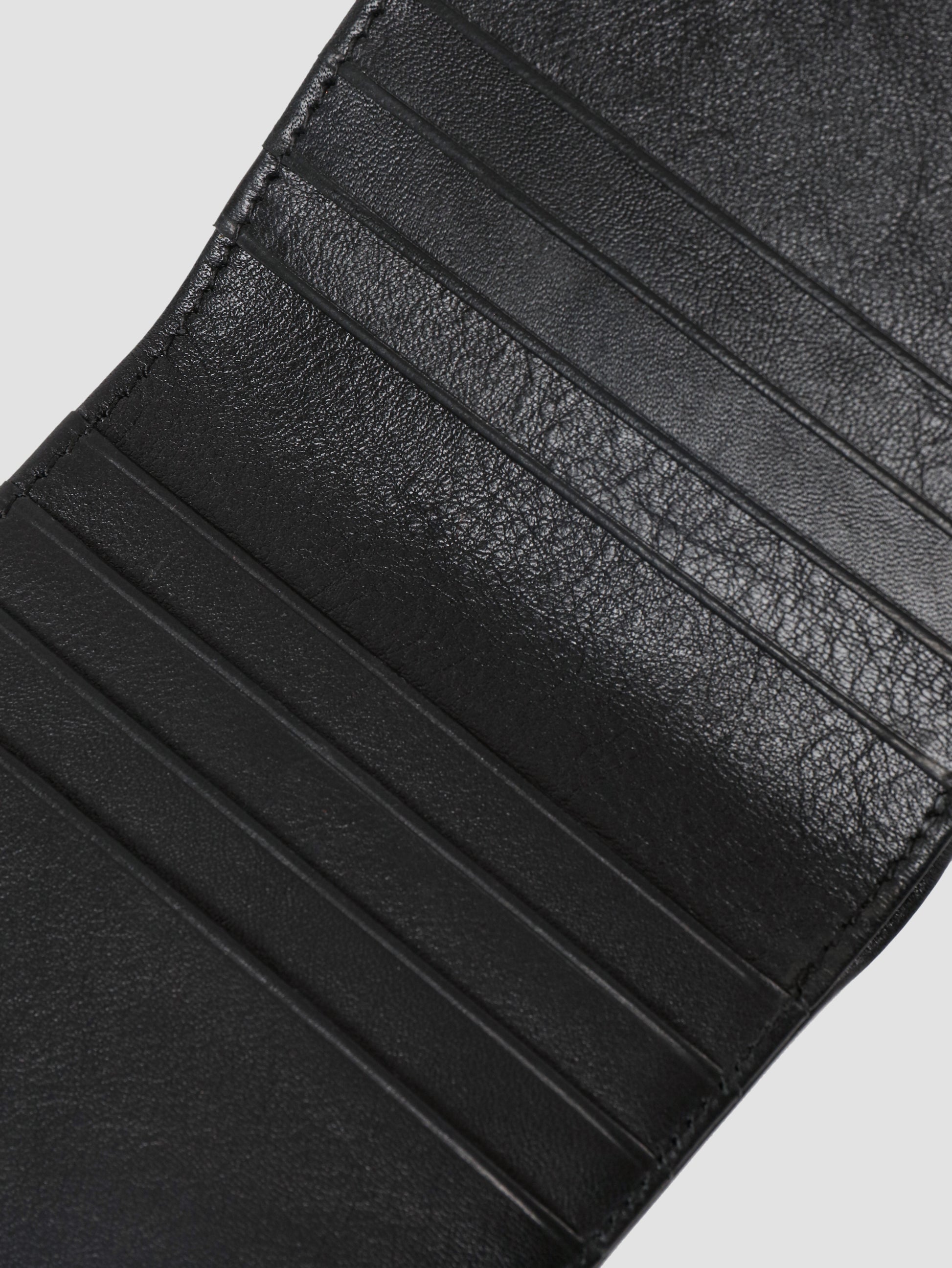 HammerAwl genuine leather blue detail bifold wallet details view